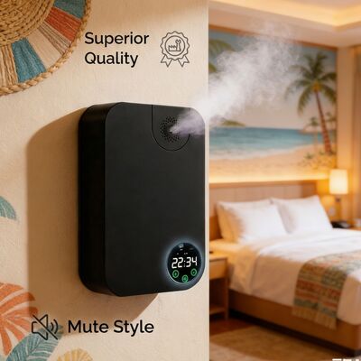 kaufen PP / PC Dual Placement Hotel Duftspender Maschine mit 180 ml ätherischem Ölkapazität Online-Herstellung