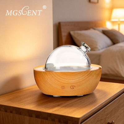 comprare Bluetooth Music Nordic Beech Glass Ultrasonic Aroma Diffuser con base antiscivolo per camera da letto fabbricazione online