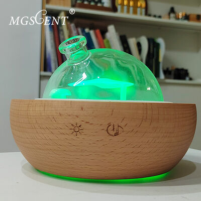buy Bluetooth Music 7-Color RGB Light Glass Spout Ultrasonic Aroma Diffuser Smart Scent Machine online manufacture