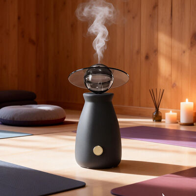 Modern Minimalist Essential Oil Aromatherapy Diffuser Hand Blown Glass Construction