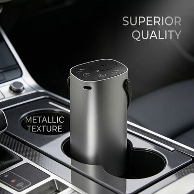Luxurious Alloy Car Aroma Diffuser with 2000mAh Battery Two-Fluid Atomization and Multi-Level Adjustment