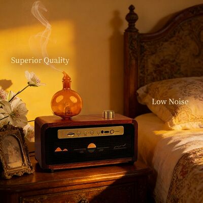 Hand Polished Solid Wood Base Office Home Aroma Diffuser 100cbm Coverage