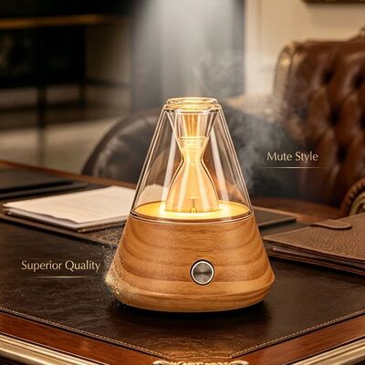 Stylish Wood Aroma Diffuser with Cold-air Diffusion and High-capacity Lithium Battery for Office Customization